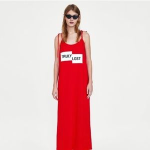 Zara Truly Lost Red Maxi. NWOT.